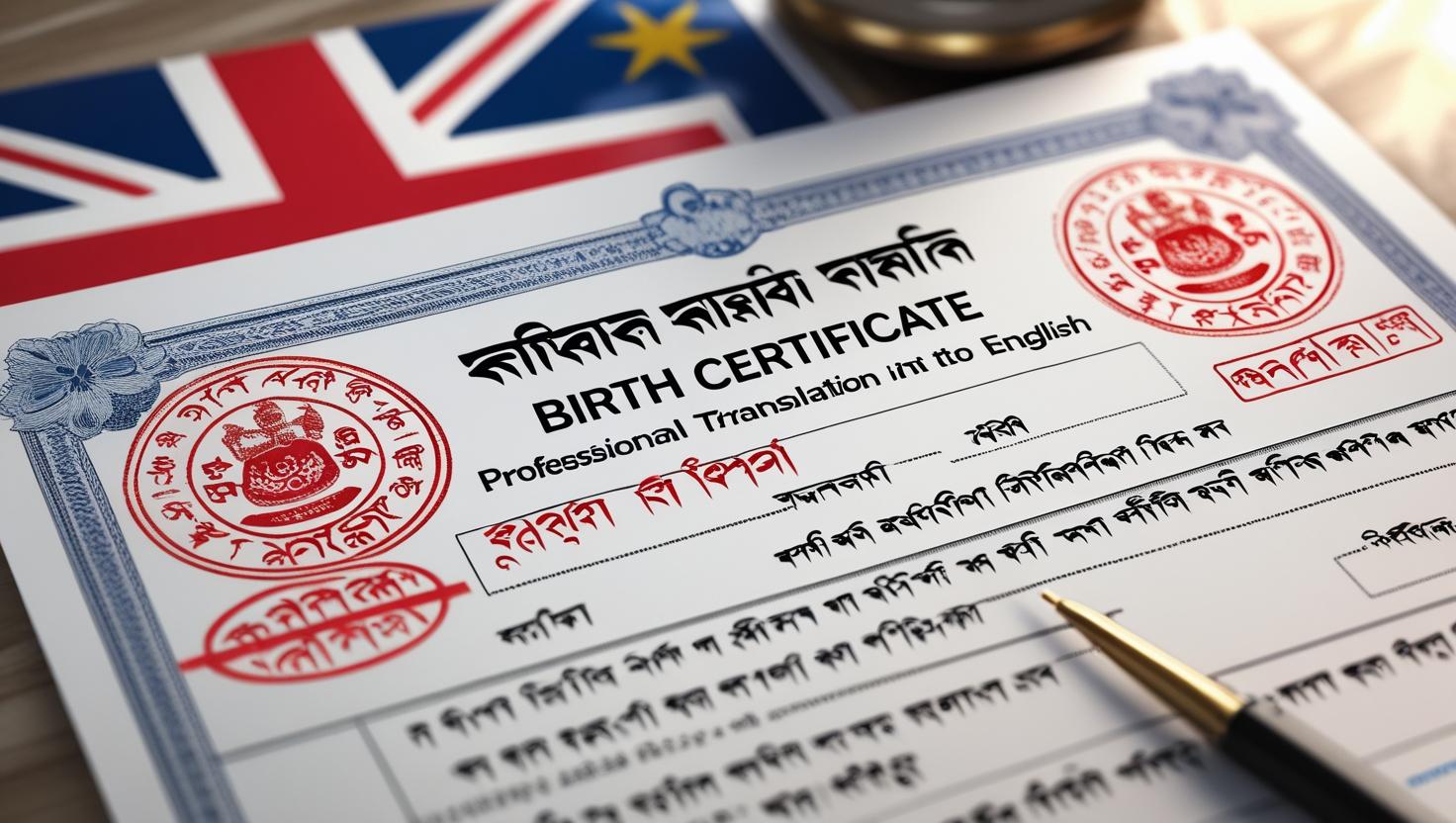 Affordable Bangla to English birth certificate translation with certification for UK use