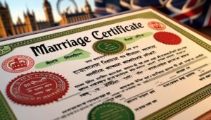 Affordable Bangla to English marriage certificate translation with certification in the UK