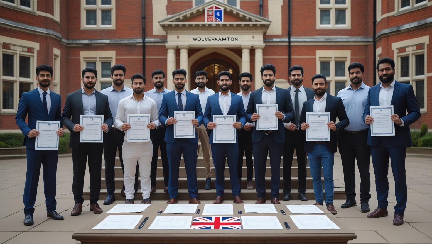 Students and professionals in Wolverhampton holding certified Urdu to English translated documents.