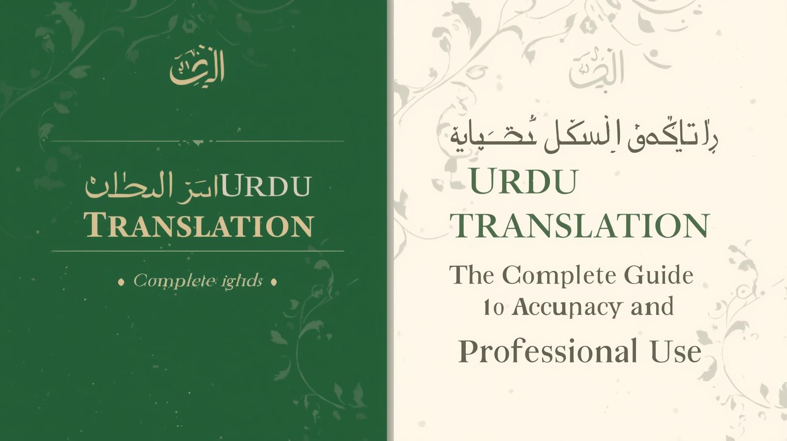 Urdu Translation The Complete Guide for Accuracy and Professional Use 1