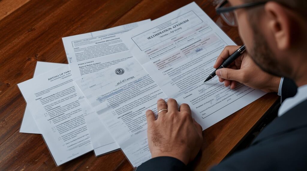 Urgent asylum application documents being translated into Urdu in the UK