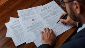 Urgent asylum application documents being translated into Urdu in the UK