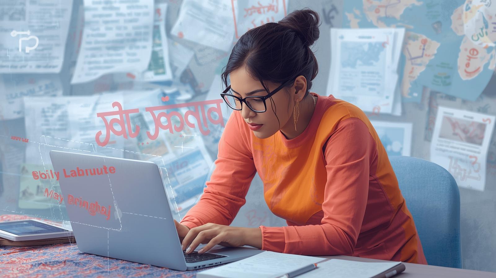 Person using translation services for Bangla to English, emphasizing the role of translation in securing a UK work permit