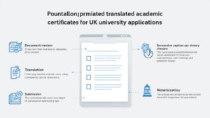 Step-by-step checklist for submitting translated academic certificates to UK universities