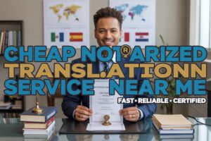 Cheap notarized translation service near me