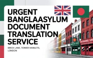 Urgent Bangla Asylum Document Translation Servicce in Brick Lane Tower Hamlets London