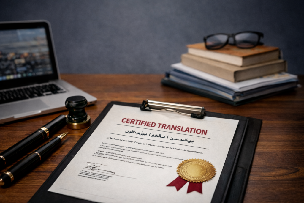 Arabic document translation