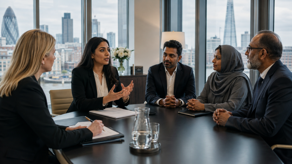 Professional Bangla interpretation meeting in London office
