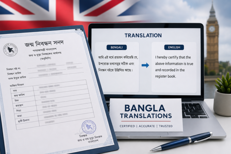 Bangla Translation Services UK Certified & Trusted 2026